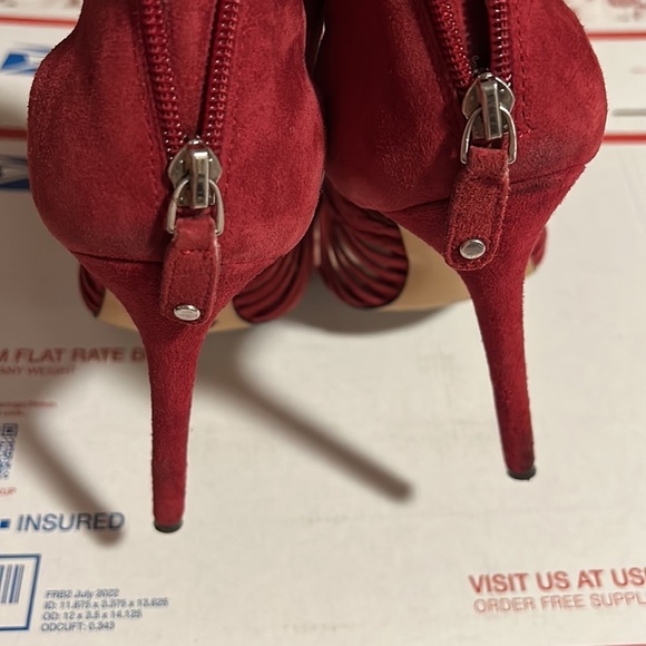 AVEC LES FILLES JOYCE BOOTIE cherry pink size 10M - Picture 7 of 10